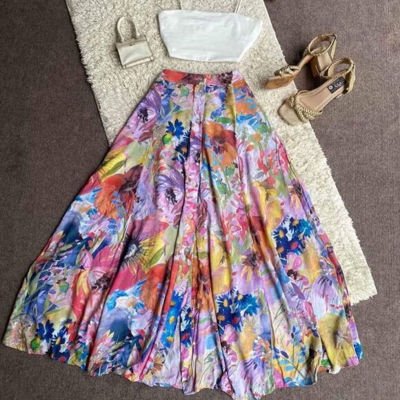 NEW H&M floral maxi dress worn by Camila Mendes - Picture 1 of 6